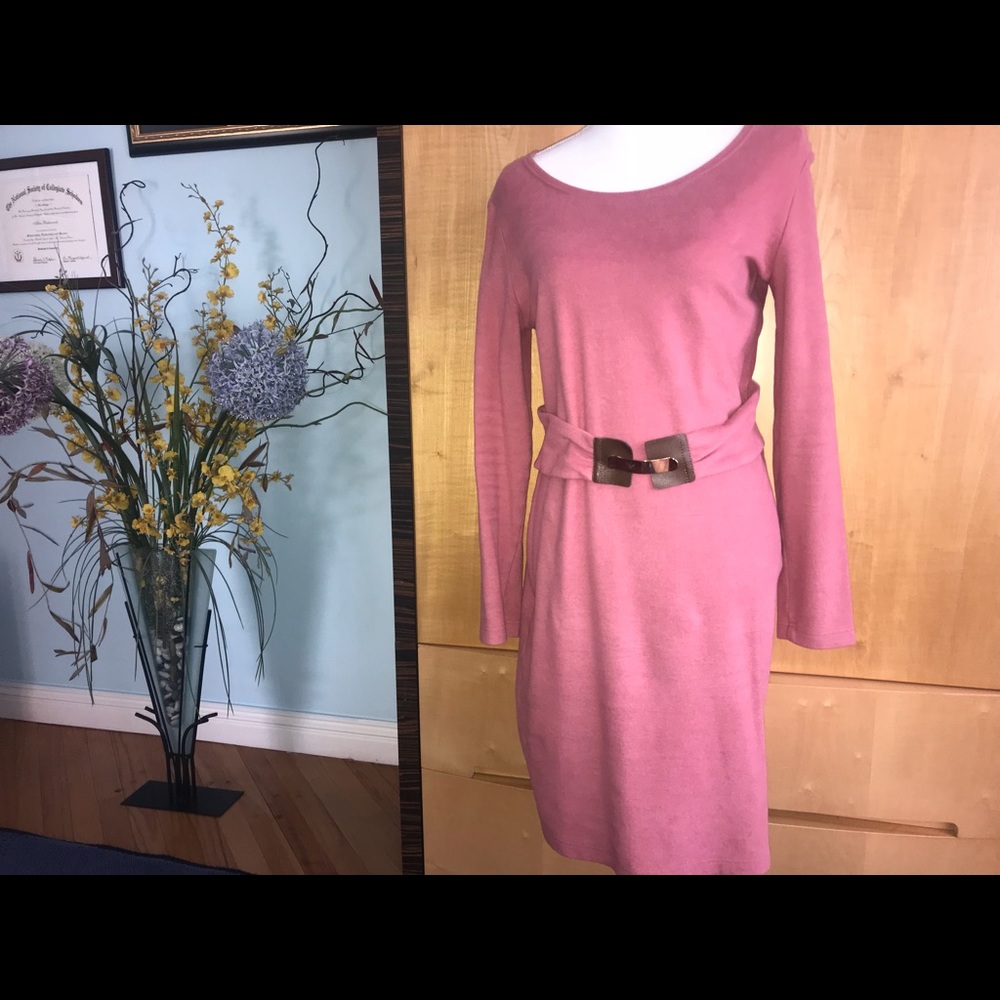 A European designer dress with the long sleeves